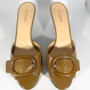 PRADA  Patten Leather Slides